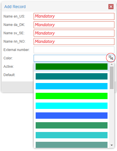 Promotion Type - Add Record - Color 1.0