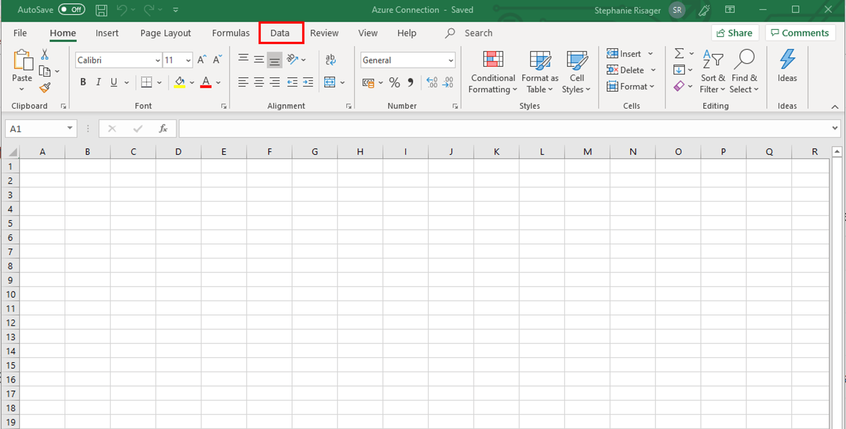 How to connect to an Azure cube in Excel