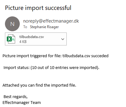 Tilbudsdata Email notification 1.0