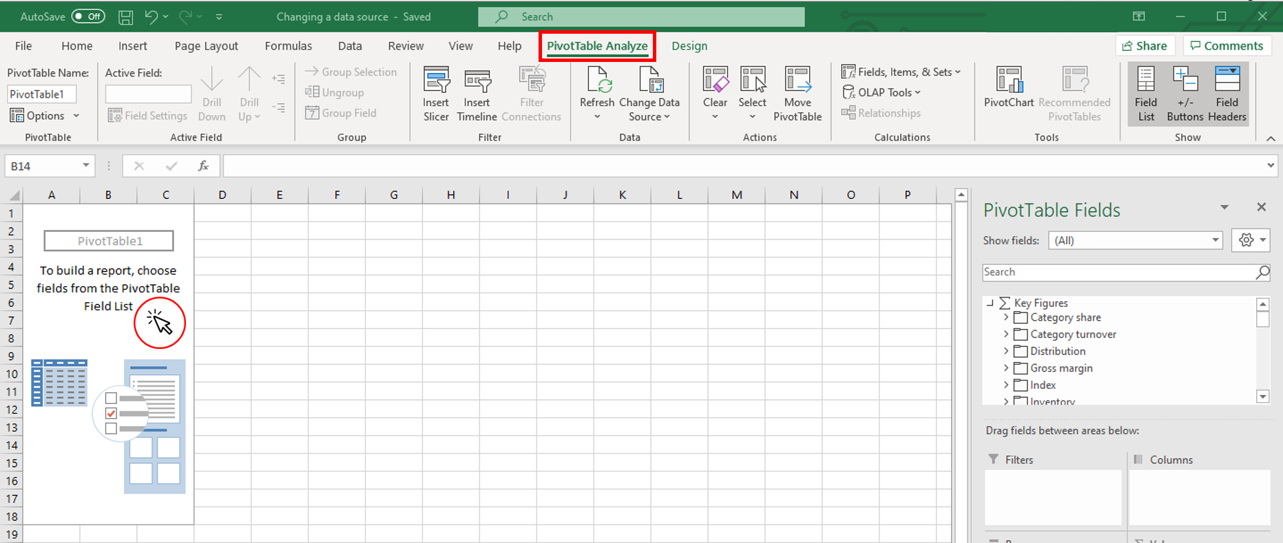 How to change your data source in Excel