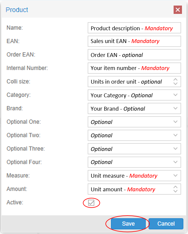 Create Product3.1 - Mandatory